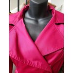 Mossimo Womens Pink Polyester Notch Collar Long Sleeve Belted Coat Jacket Small Photo 1
