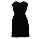 Nordstrom Black Cap Sleeve Midi Dress Belted Casual Everyday Women XL Photo 4