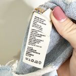 Free People Parker Asymmetrical Distressed Light Wash Denim Mini Skirt 26 NEW Photo 7