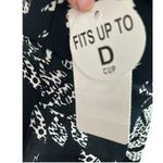 Swim Solutions Empire Waist Tummy Control Spotted Leaf Black Swim Dress Large Photo 5