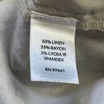 J. Jill Wide Leg Pants Women's Size 12 Stretch Khaki Linen Rayon Blend FLAW Tan Photo 7