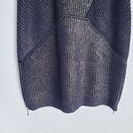 Mara Hoffman Mara Huffman Black Metallic Knit Ribbed Bodycon Dress with Zipper Details Photo 2