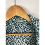 Falls Creek  Fuzzy Knit Cardigan Teal Blue White Size L/XL Photo 2