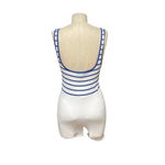 ZARA  Contour Collection Seamless Striped Romper White Navy Blue Size XS /‎ S Photo 5