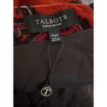 Talbots Pencil Skirt Paisley Velvet Red Burnt Orange Zip Back Women’s Sz 14WP G2 Photo 1