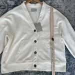 Everlane  Sweater Womens XL Organic Cotton Varsity Cardigan Minimalist Cream Photo 8