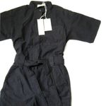 Everlane NWT  The Fatigue Short-Sleeve Jumpsuit in Black Belted Cotton Utility 6 Photo 3