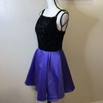 De Laru Linda Bernell vintage velvet satin prom dress Black Size 10 Photo 2