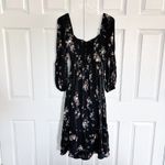 Reformation  Mica Dress in Evita Black Floral Photo 7