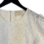 Sézane Sezane Annabelle Blouse Embroidered Eylet Ivory Cream 44 Short Sleeve Romantic Photo 7