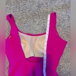 The Cove Vintage Le Women's 90s One Piece Swimsuit Hot Pink Ribbed high leg Photo 4