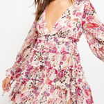 Free People Closer to the Heart Floral Print Ruffled Tiered Mini Dress Photo 0