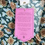 OMIKA Blouse Womens XL Floral Handmade Mod Boho Indian Print Button Up Shirt Green Photo 6