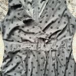 Motherhood Oh Baby by  Sleeveless Wrap Dress Polka Dots Black Medium Photo 2