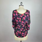 Anthropologie  Ric Rac Dolan Rose Floral Blouse Photo 4