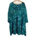 Ellos Over Sized Tie Waist Green Swim Coverup Size 4X Beach Vacation Tunic Green Photo 1