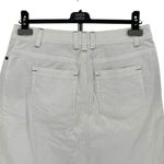 Boden White Denim Front Pleat Skirt size 8 Long Cotton Photo 3