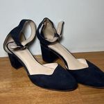 Nine West Addison Shoes Womens Size 8.5M Suede Block Heel Ankle Strap Dressy Photo 2