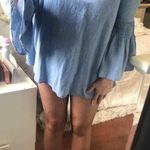 Free People Blue Bell Sleeve Romper Photo 0