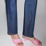 Mansur Gavriel Kitten Open Toe Mule Heeled Sandal In Pink Size 36 Photo 0