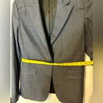 Elie Tahari  Single Button Wool Blend Blazer In Charcoal And Light Gray Plaid 4sz Photo 6