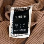 SheIn Small Women's Teen Color Block Brown & Cream Ribbed Knit Tank Top Preowned Photo 3