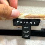 Tribal Floral Printed Snap Shirt Dress Medium Orange Photo 7