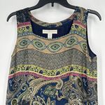 Valerie Stevens Vintage 90s  Silk Boho Shift Dress Paisley Mixed Pattern Size 6P Photo 1