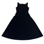 Theory Gorgeous  S Stretch Bandage Knit Midi Dress Vneck Black Cocktail ALine Photo 3