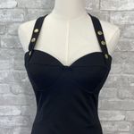 Bobi  Black Matte Knit Sweetheart Dress Photo 2