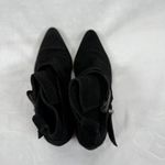 ALLSAINTS Suede Ankle Boots Buckle Accent Pointed Toe Black Size 40 US 9 Photo 4