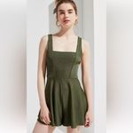Urban Outfitters  Army Green Ribbed Romper Size‎ M Photo 2