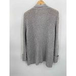 RD Style  Cardigan Sweater Womens XL Gray Tan Acrylic Cotton Loose Knit Pockets Photo 3