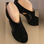 barney's new york women black suede leather platform heel shoes US 9.5 Photo 9