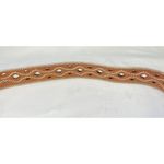 Western Women's Brown Leather Stitched Belt Overlap Buckle 42" L x 2" W SKU 5656 Photo 3
