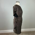 Vince Camuto  Sparkly Ruffled Holiday Sheath Cocktail Dress Metallic Gold Size 16 Photo 2