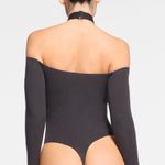 SKIMS NWOT Fits Everybody Wrap Long Sleeve Bodysuit in Onyx, Size Small Photo 2