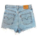 Levi's Premium Ribcage Shorts Size 29 Denim Jean Light Wash High Rise Button Fly Photo 1