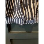 ALC Frank ALC Simona Silk Mini Dress Long Sleeve Front Tie Stripes Black White Small Photo 7