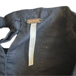 Free People  Black So Obviously Yours Classic Poplin Cotton Bell Sleeve Blouse Photo 4