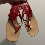 Prada Red Vintage Kitten Heel Sandals Heels Strappy Y2K going out  Photo 1