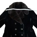 Vintage Borgazia Black Double Breasted Long Faux Fur Coat size 16 Photo 11