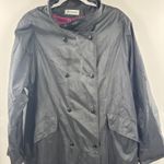Vintage Forecaster Of Boston Rain Trench Coat Jacket Womens‎ 46" long Black 12 Photo 1