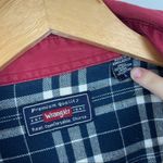 Wrangler Red Flannel Lined Shaket Cotton Button Up Shirt Jacket Photo 4