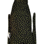 BP NWT  rusched long sleeve green roses print body con dress size large Photo 0