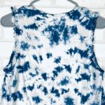 Lucky Brand  Women's Tank Top Blue Tie Dye Ruffle‎ Sleeveless Summer Size Small Photo 5