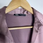ZARA Purple Satin Low Cut Dress Size Medium Photo 3