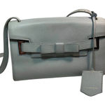 Samantha Thavasa Powder Blue Hand Bag with Sweet Bow Photo 0