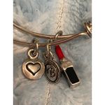Brighton set of 3 Charm Bracelets Lipstick High Heel Handbag Silver Tone Photo 3