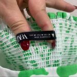 ZARA Green Abstract Animal Print Poplin Bodysuit Medium Trendy Chic Photo 7